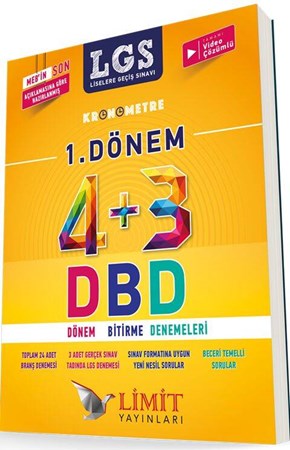 8. Sınıf LGS 1. Dönem 4+3 Dönem Bitirme Denemeleri