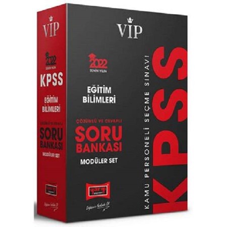 2022 VİP KPSS Eğitim Bilimleri Çözümlü ve Cevaplı Soru Bankası Modüler Set Yargı Yayınları