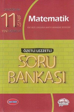 Editör 11. Sınıf Matematik Özetli Lezzetli Soru Bankası 2020 Yeni