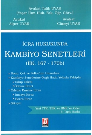 İcra Hukukunda Kambiyo Senetleri (İik. 167-170B)