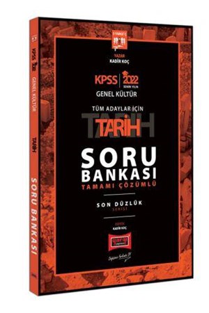 2022 KPSS Tarih Son Düzlük Tamamı Çözümlü Soru Bankası