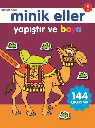 Minik Eller Yapıştır Ve Boya - Bordo Kitap