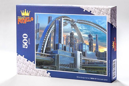Bilim Kurgu Serisi Fütüristik Şehir 500 Parça Puzzle Bk04 D