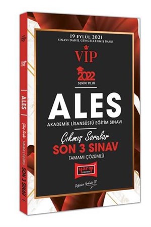 2022 ALES VİP Tamamı Çözümlü Son 3 Sınav Çıkmış Sorular