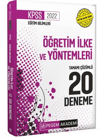 KPSS Eğitim Bilimleri Öğretim İlke ve Yöntemleri Tamamı Çözümlü 20 Deneme