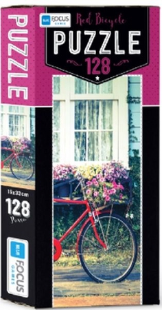 Blue Focus Red Bicycle - Puzzle 128 Parça