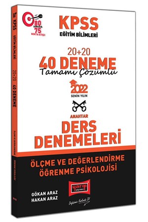 2022 KPSS Eğitim Bilimleri Ölçme ve Değerlendirme Öğrenme Psikolojisi Tamamı Çözümlü 20+20 40 Deneme