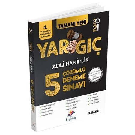 YARGIÇ Adli Hakimlik Çözümlü 5 Deneme Sınavı