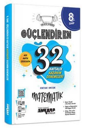 8. Sınıf Matematik Güçlendiren 32 Haftalık Kazanım Denemeleri