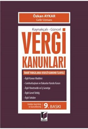 Kaynakçalı - Güncel Vergi Kanunları