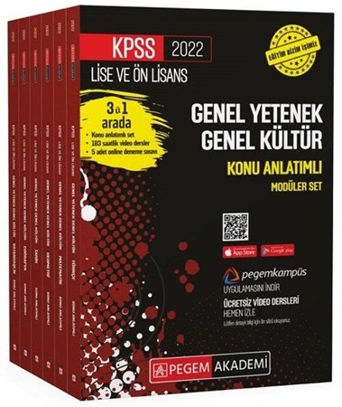 KPSS Lise ve Önlisans Genel Yetenek Genel Kültür Konu Anlatımlı Modüler Set