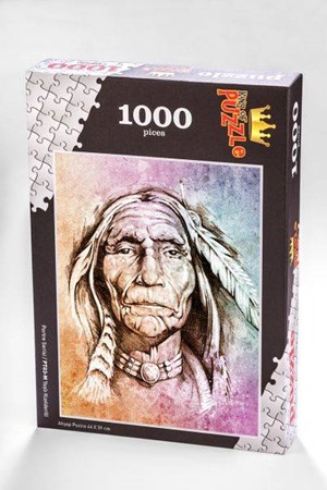 Portre Serisi Yaşlı Kızılderili 1000 Parça Puzzle Pt03 M