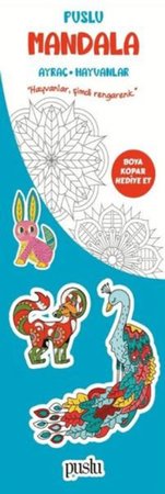 Puslu Mandala Çocuk Ayraç - Hayvanlar