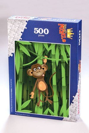 Çocuk Serisi Bambu Ormanında Maymun 500 Parça Puzzle Ck04 D