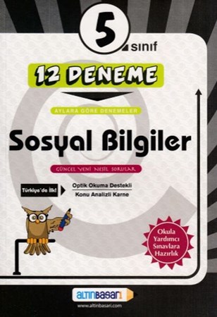 Altınbaşarı 5. Sınıf Sosyal Bilgiler 12 Deneme 22,00 Tl İadesiz