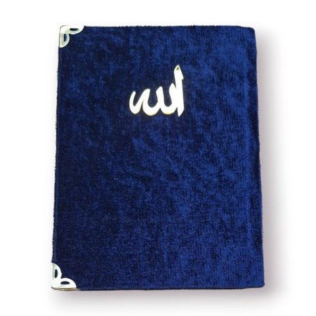 Çanta Boy Kadife Kapaklı Yasin Kitabı Süngerli 128 Sayfa Lacivert Renk