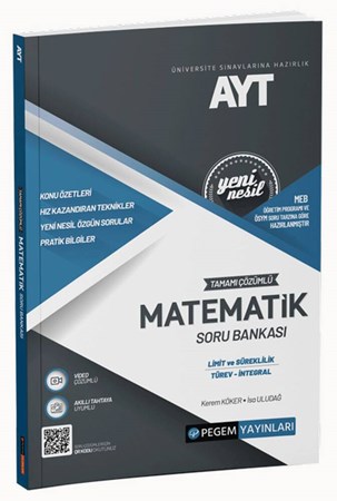 Üniversite Sınavlarına Hazırlık AYT Tamamı Çözümlü MATEMATİK (Limit-Türev -İntegral) Soru Bankası