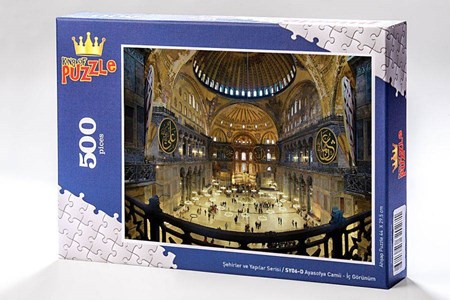 Şehirler Ve Yapılar Serisi Ayasofya Camii İç Görünüm 500 Parça Puzzle Sy06 D