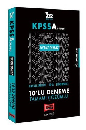 KPSS A Grubu Tüm Dersler 10'SUZ Olmaz Tamamı Çözümlü 10'lu Deneme