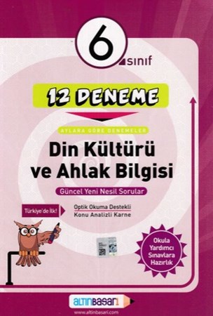 Altınbaşarı 6. Sınıf Din Kültürü Ve Ahlak Bilgisi 12 Deneme (22,00 Tl İadesiz)