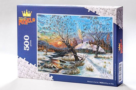 Manzara Serisi Kış Ve Köy 500 Parça Puzzle Mz06 D