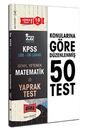 Yargı Yayınları 2022 KPSS Lise Ön Lisans GY Matematik Yaprak Test