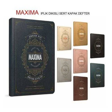 Maxima Defter Çizgisiz İplik Dikiş Sert Kapak 120 Yaprak 13x21
