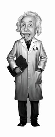 Albert Einstein Karikatür Ayraç Aylak Adam Hobi