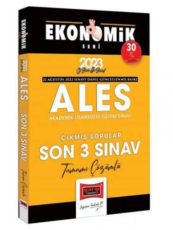 2023 ALES Ekonomik Seri Tamamı Çözümlü Son 3 Sınav Çıkmış Sorular