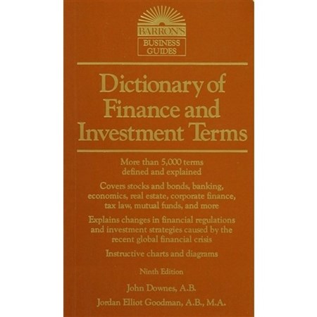 Barron's Dictionary Of Finance Investment