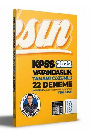 2022 KPSS Vatandaşlık Tamamı Çözümlü 22 Deneme