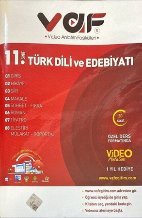 11. Sınıf Türk Dili ve Edebiyatı Video Anlatım Fasikülü