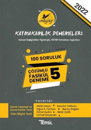 İMTİYAZ Kaymakamlık Sınavı Çözümlü 5 Deneme