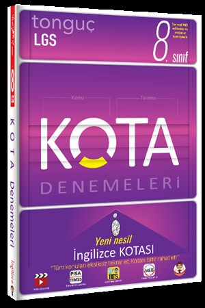 8. Sınıf LGS KOTA Konu Taramaları İngilizce Kotası