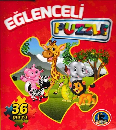 Eğlenceli Puzzle 36 Parça Kırmızı Kutu