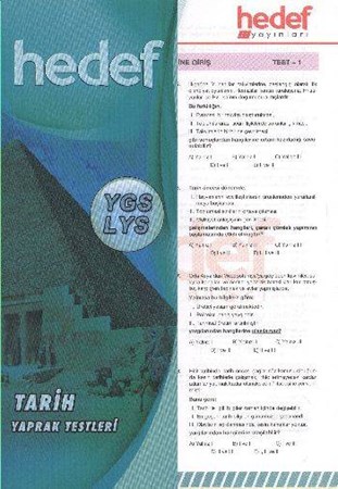Ygs Lys Tarih Yaprak Testleri