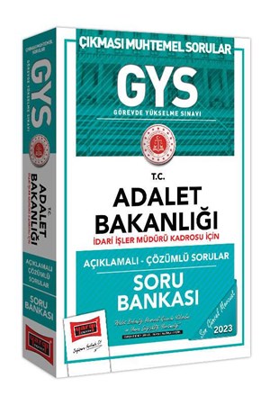 2023 Adalet Bakanlığı GYS İdari İşler Müdürü Kadrosu İçin Açıklamalı Çözümlü Soru Bankas