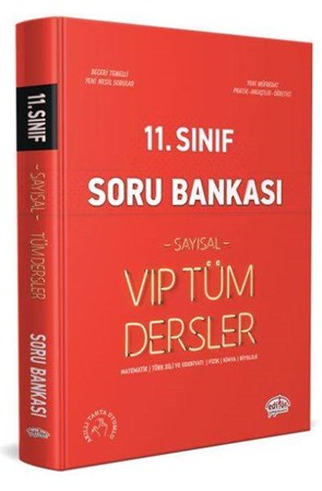 Editör 11. Sınıf Vip Tüm Dersler Sayısal Soru Bankası Kırmızı Kitap