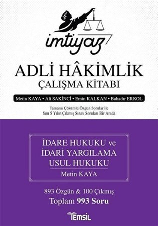 Adli Hakimlik Çalışma Kitabı / İmtiyaz / İdare Hukuku Ve İdari Yargılama Usul Hukuku