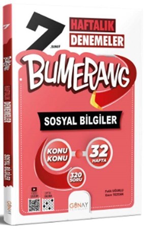 7. Sınıf Sosyal Bilgiler Bumerang Haftalık Denemeler