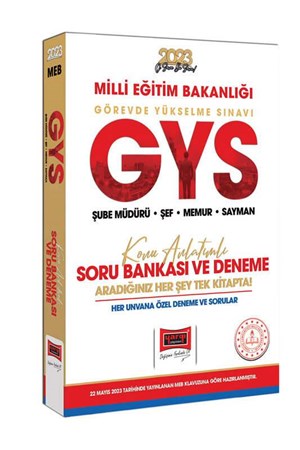 Yargı Yayınları 2023 MEB GYS Memurluk Kadrosu İçin Deneme İlaveli Soru Bankası