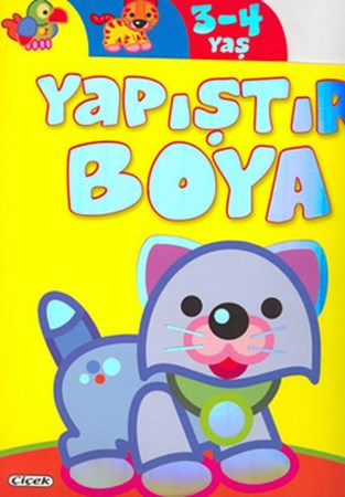 Yapıştır Boya Kedi 3 4 Yaş