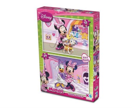 Minnie Puzzle 2 In 1 12 24 Parça Min 726