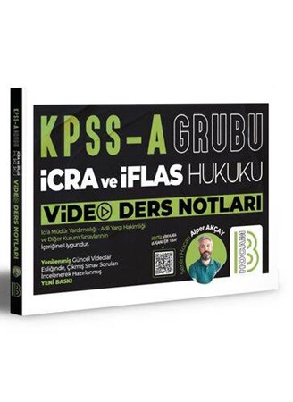 KPSS A Grubu İcra ve İflas Hukuku Video Ders Notları