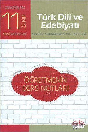 Editör 11.sınıf Türk Dili Ve Edebiyatı Öğretmenin Ders Notları