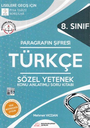 Paragrafın Şifresi 8. Sınıf Türkçe Konu Anlatımlı Soru Kitabı Yeni