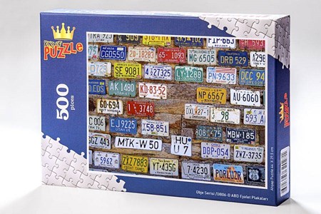 Obje Serisi Abd Eyalet Plakaları 500 Parça Puzzle Ob06 D