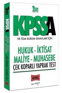 Yargı Yayınları 2021 Kpss A Grubu Ve Tüm Kurum Sınavları İçin Hukuk-İktisat-Maliye-Muhasebe Çek Koparlı Yaprak Test