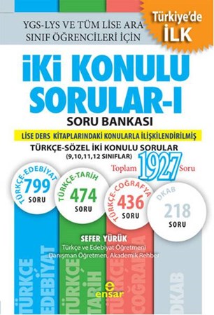 İki Konulu Sorular I Soru Bankası Türkçe Sözel İki Konulu Sorular