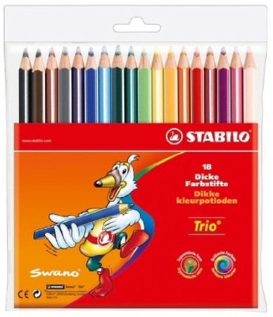 Stabilo Trio Kalın Kuru Boya 18 Renk 